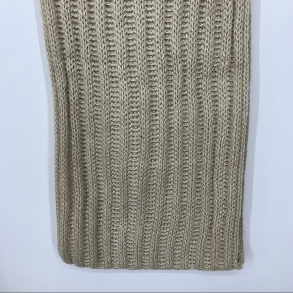 Neosan Soft & Cozy Neutral Oatmeal Cream Knit Minimalist Infinity Scarf - Picture 4 of 9